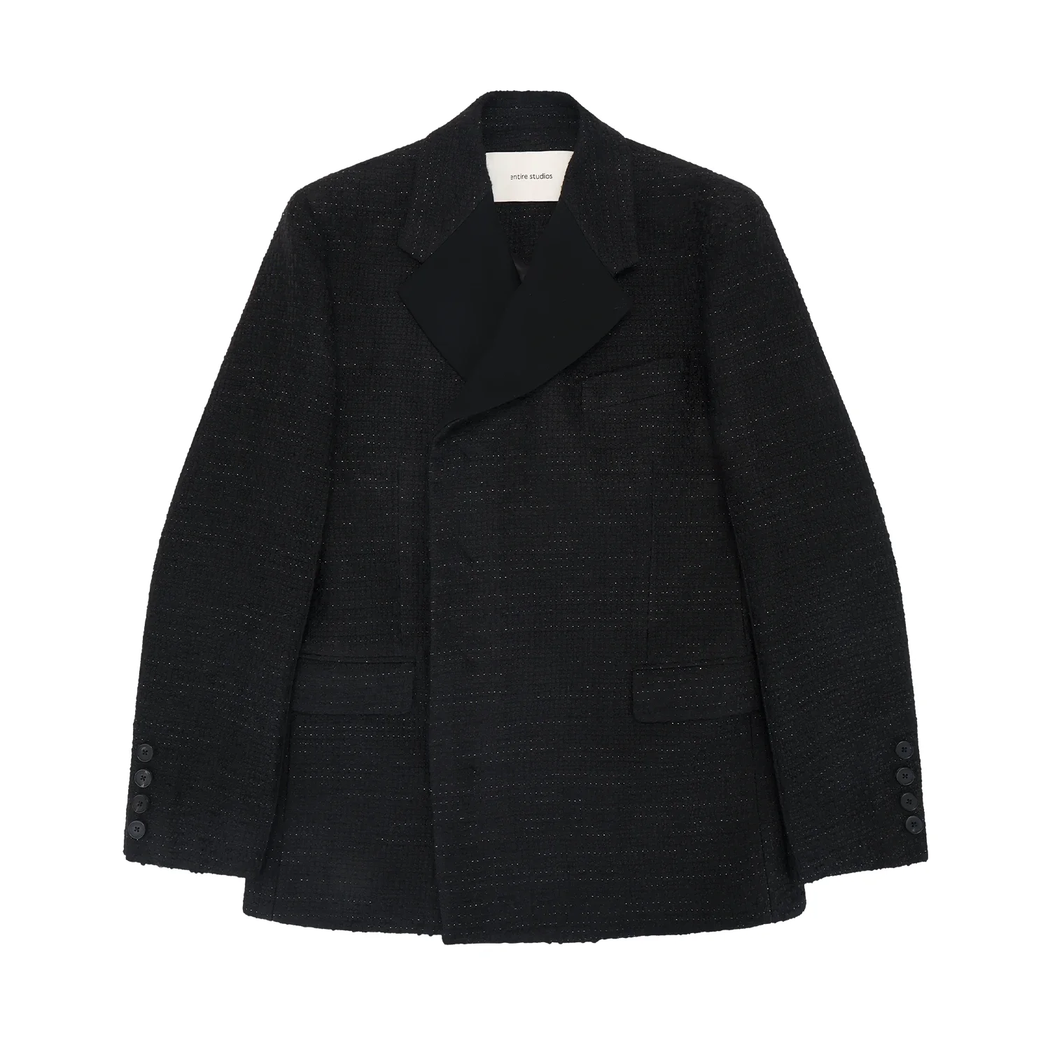 DUAL TAILORED JACKET TEXTURED BLACK - 1