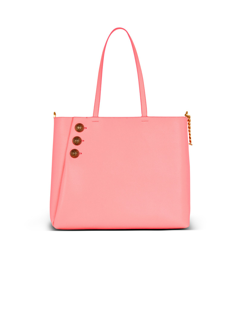 Emblème grained leather tote bag 7