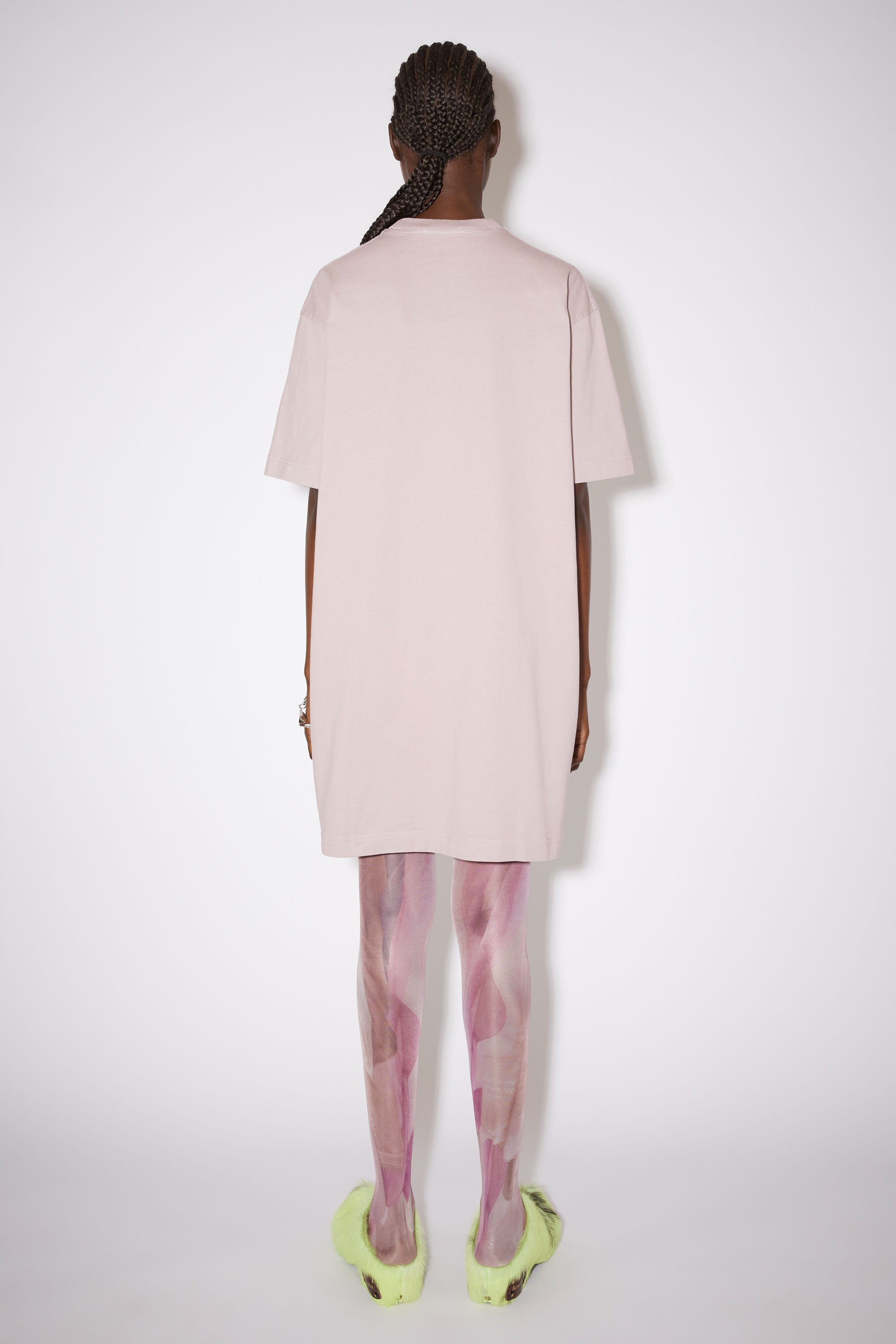 Logo t-shirt dress - Mauve pink - 3