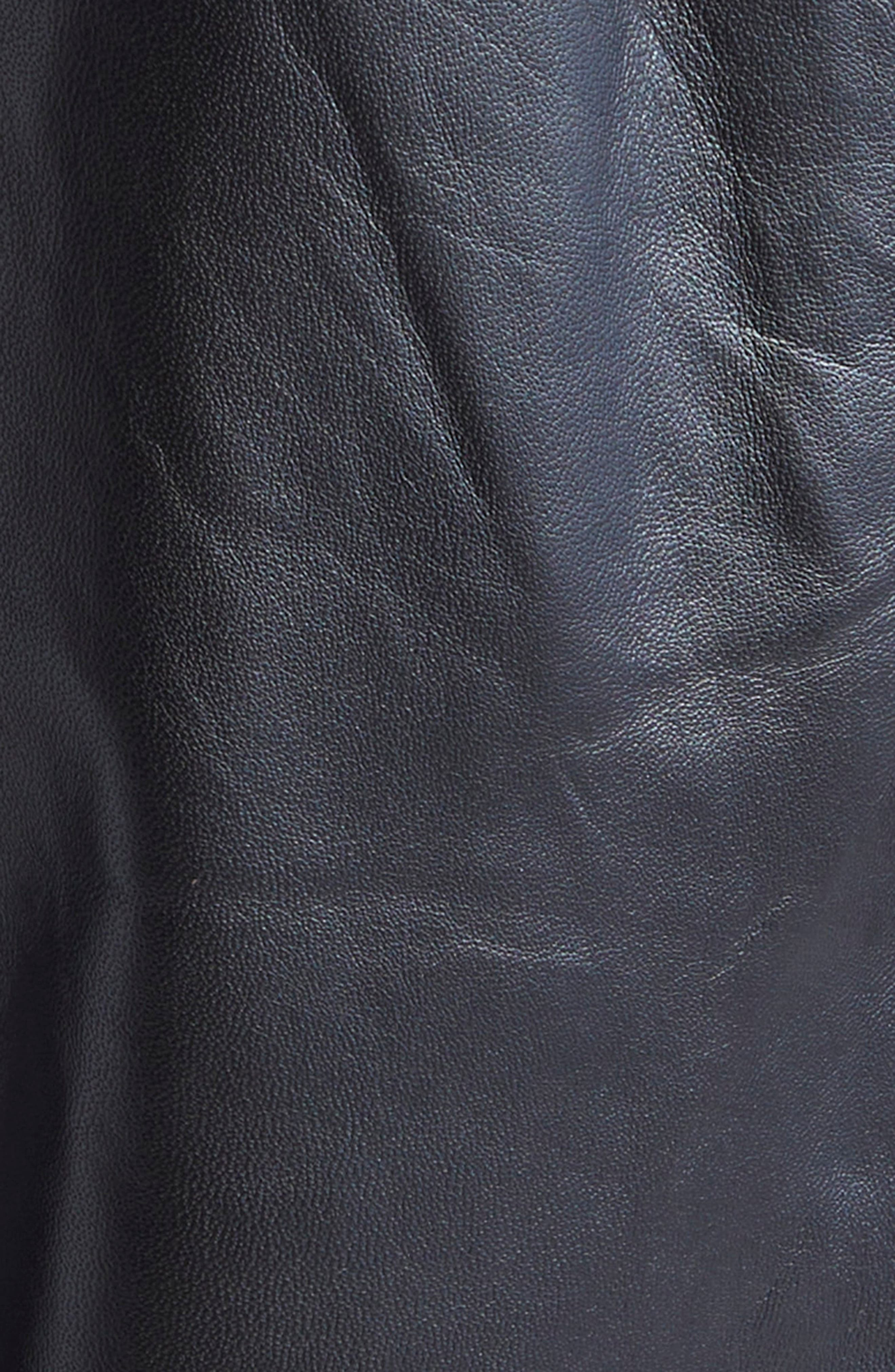 R13 Pleated Wide Leg Leather Pants in Black at Nordstrom - 7