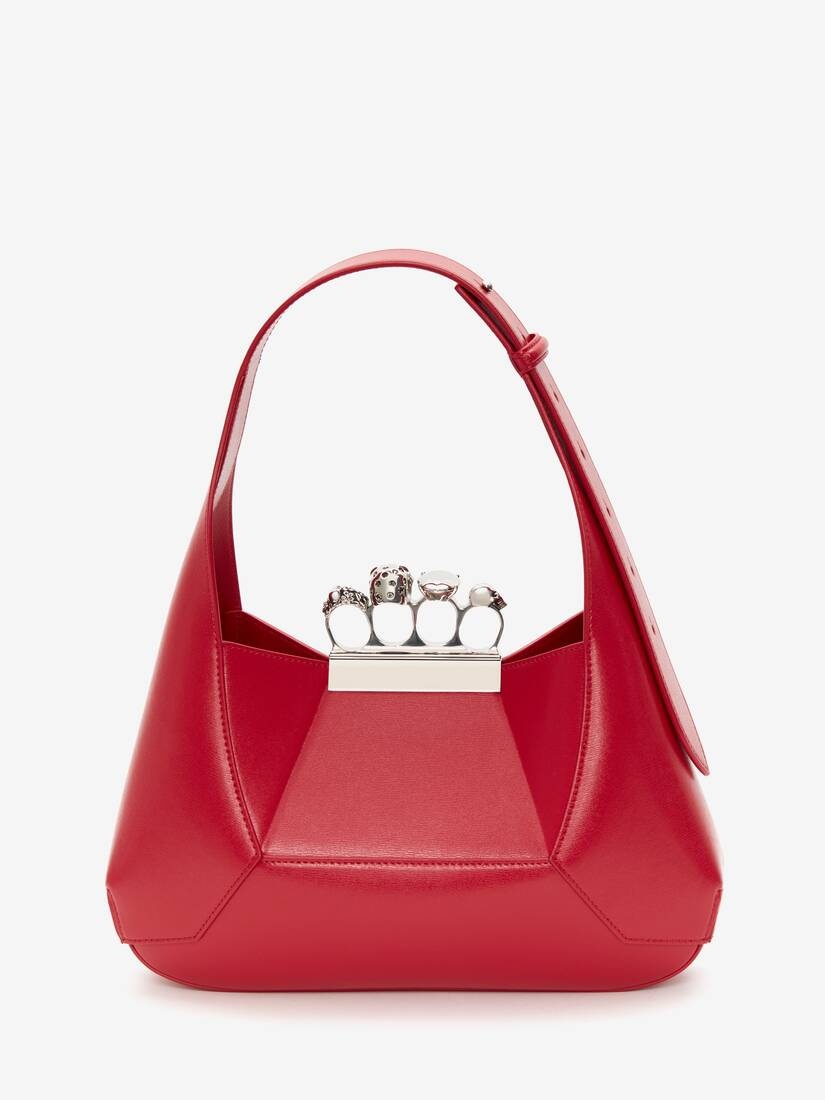 Women's The Jewelled Hobo Bag in Welsh Red - 3