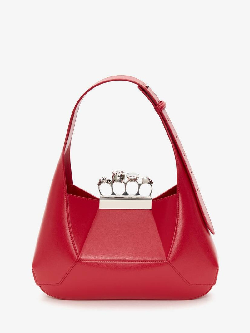 Women's The Jewelled Hobo Bag in Welsh Red 3