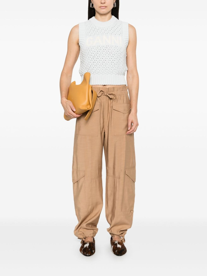 GANNI logo-intarsia vest outlook