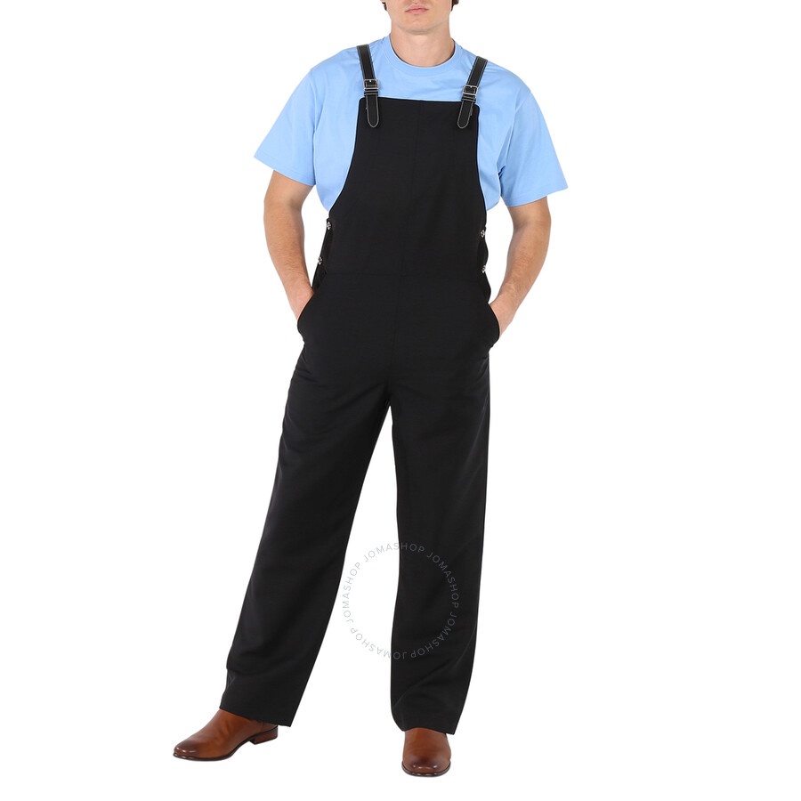 Burberry Men's Black Bib-Front Technical Overalls - 4