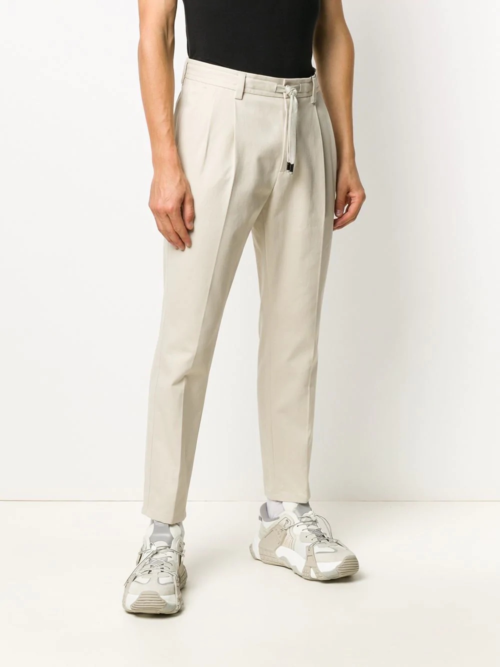 drawstring chino trousers - 3