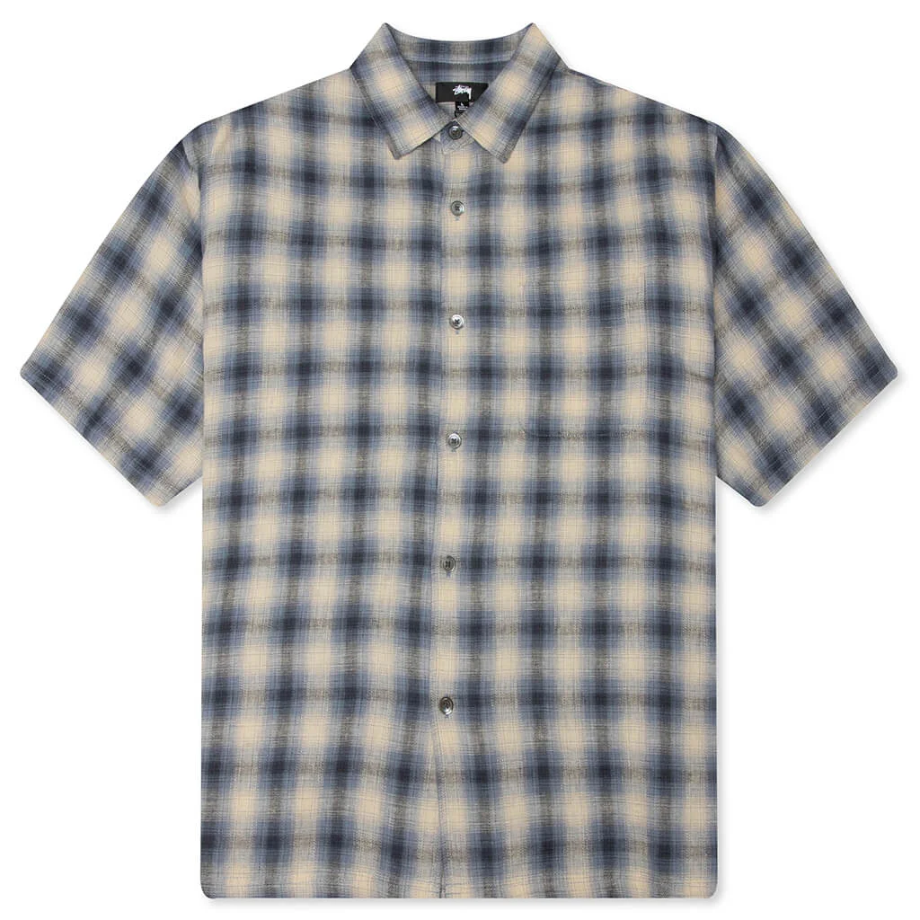 LIAM S/S PLAID SHIRT - BLUE - 1