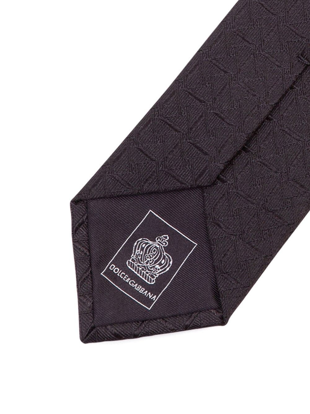 patterned jacquard silk tie - 4