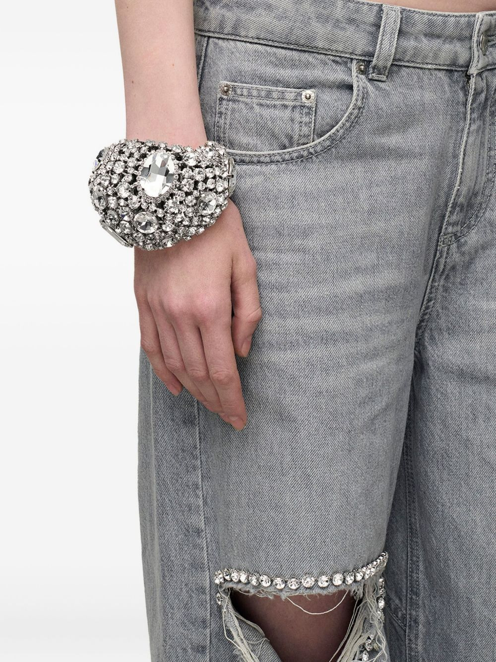 crystal cluster cuff bracelet - 3