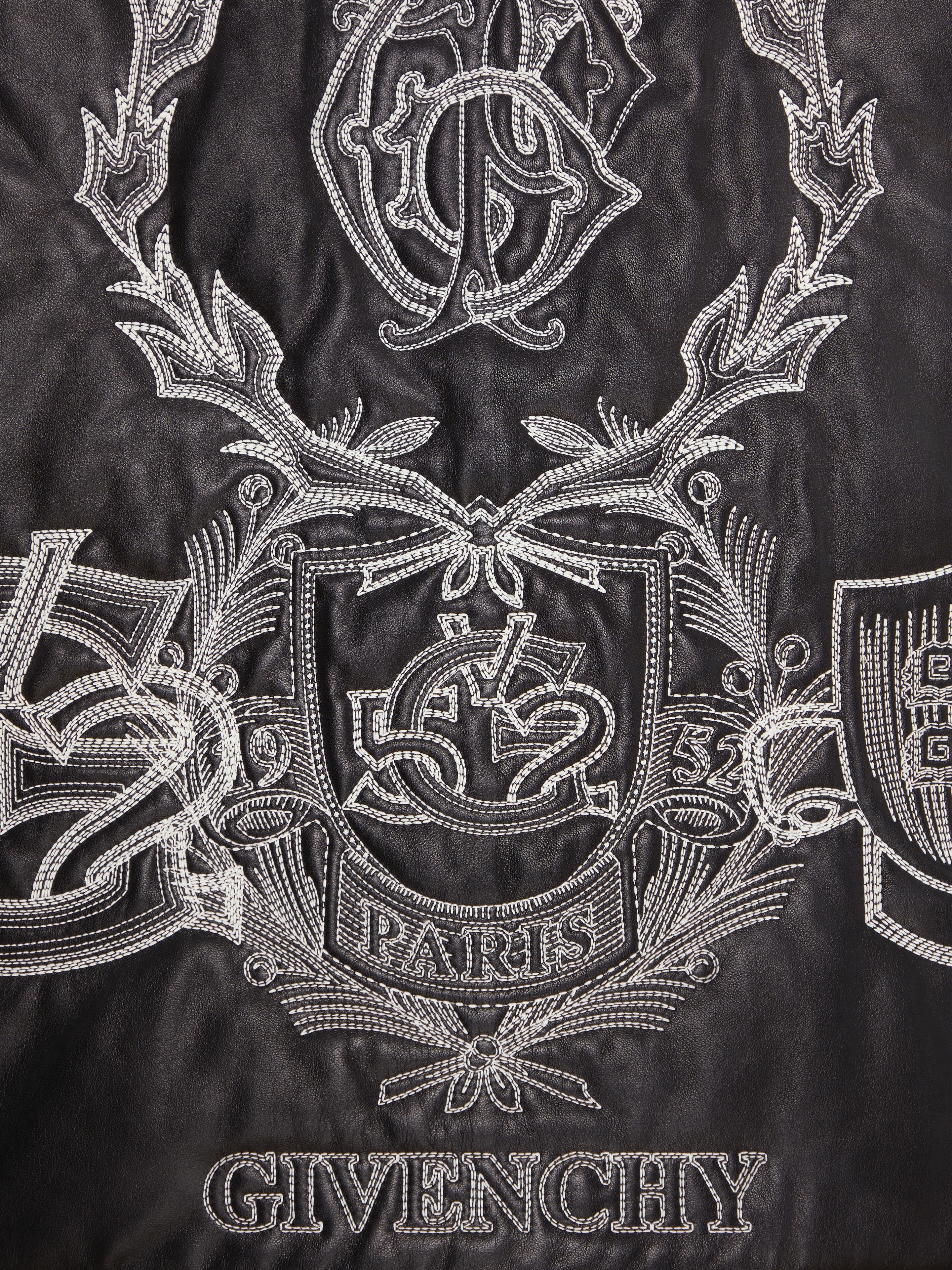GIVENCHY CREST WAISTCOAT IN EMBROIDERED LEATHER - 6
