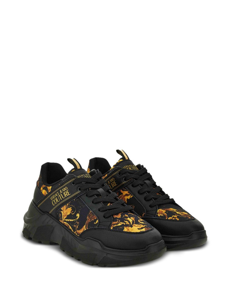 VERSACE JEANS COUTURE Watercolor Couture-print sneakers outlook
