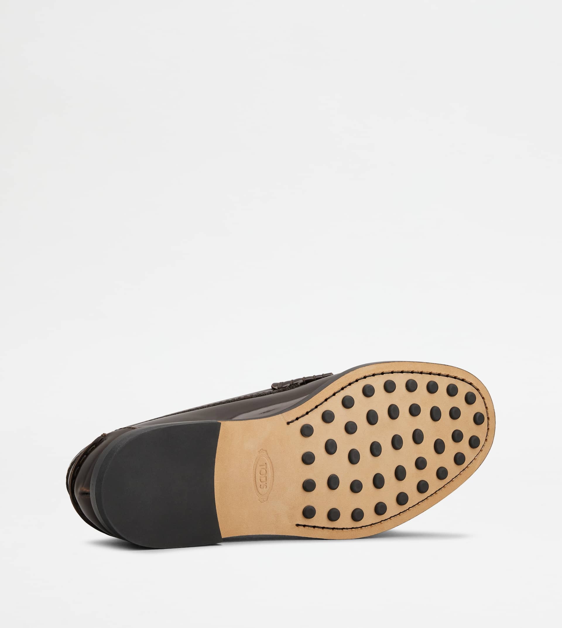 LOAFERS IN LEATHER - BROWN - 4