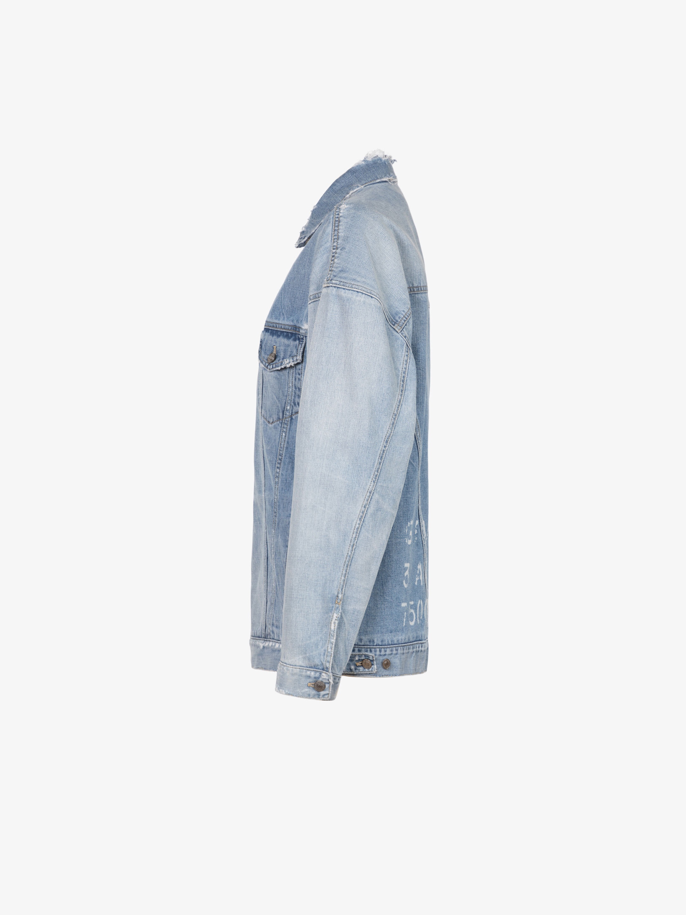 GIVENCHY Atelier oversized destroyed jacket in denim - 3