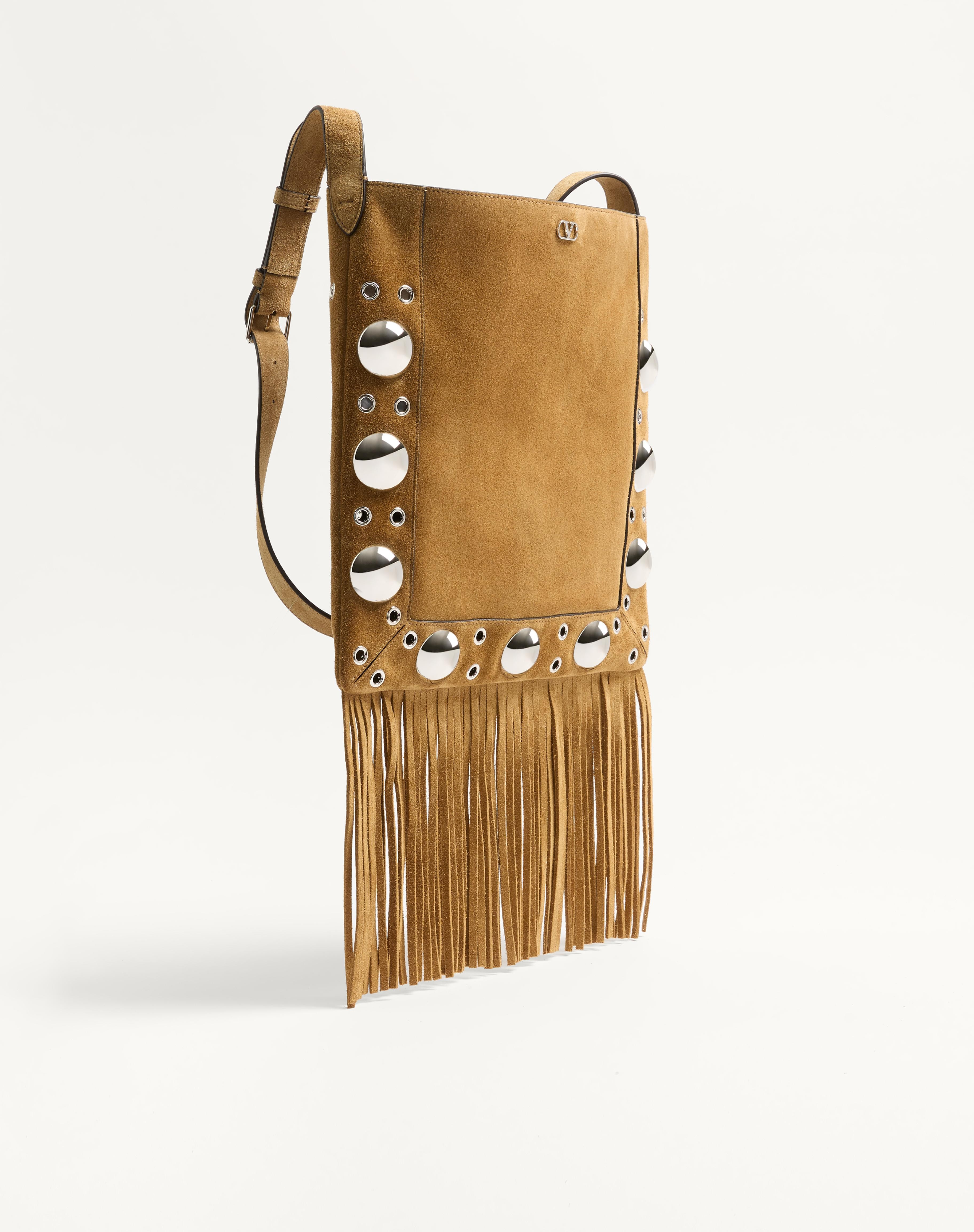 VALENTINO GARAVANI NELLCÔTE SUEDE SHOULDER BAG WITH FRINGES - 3