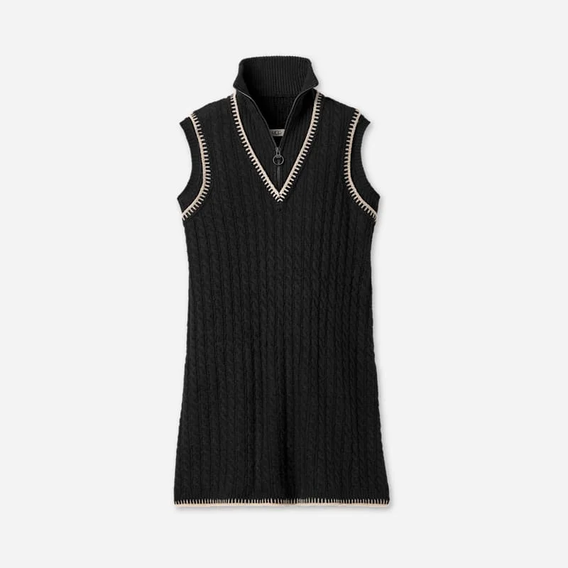 ® Women's Rylynn Quarter-Zip Dress Tops in Black - 1