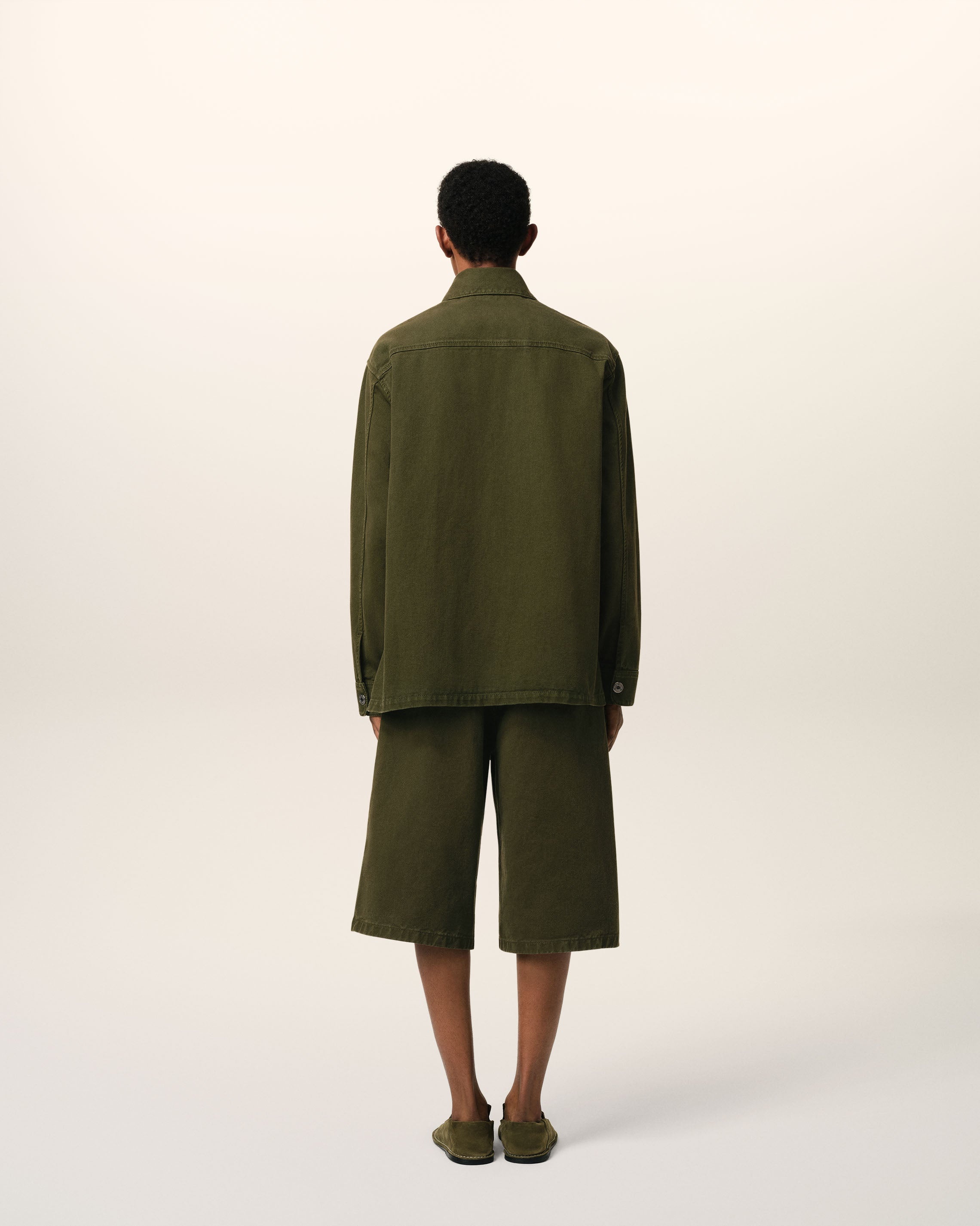 GREEN COTTON AMI DE COEUR OVERSHIRT - 5