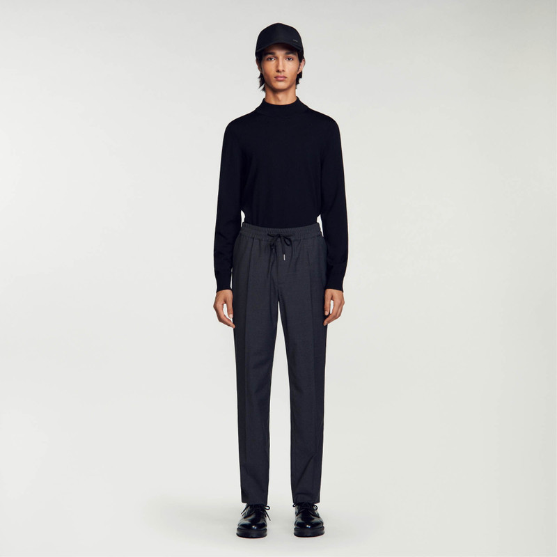 Sandro ELASTICATED STRAIGHT-LEG PANTS outlook