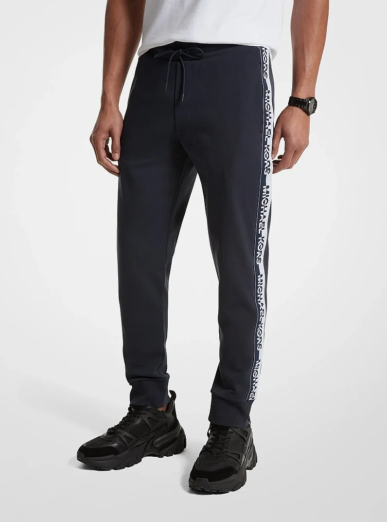 Logo Tape Cotton Blend Joggers - 1