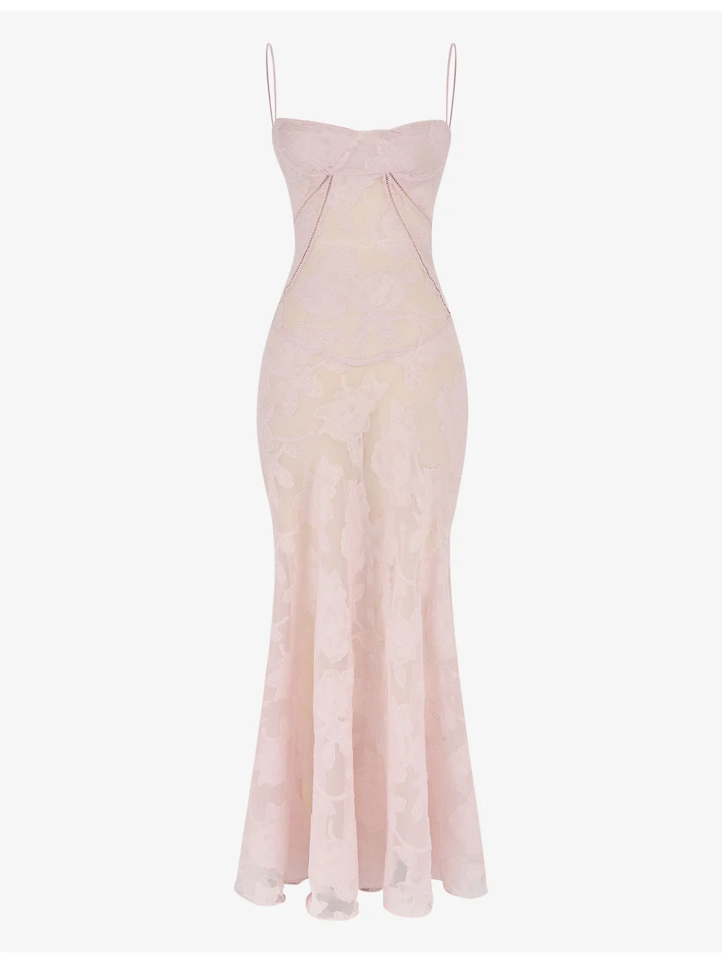 Seren lace-up lace maxi dress - 1