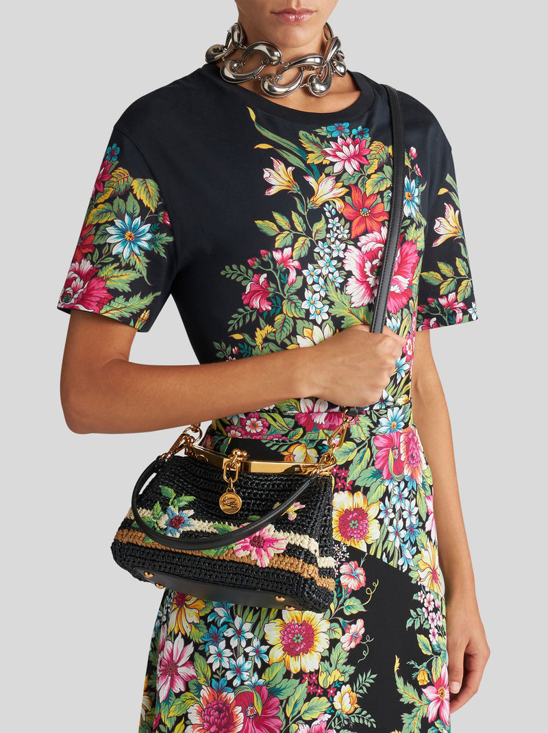 Etro MINI RAFFIA CROSSBODY BAG WITH EMBROIDERY outlook