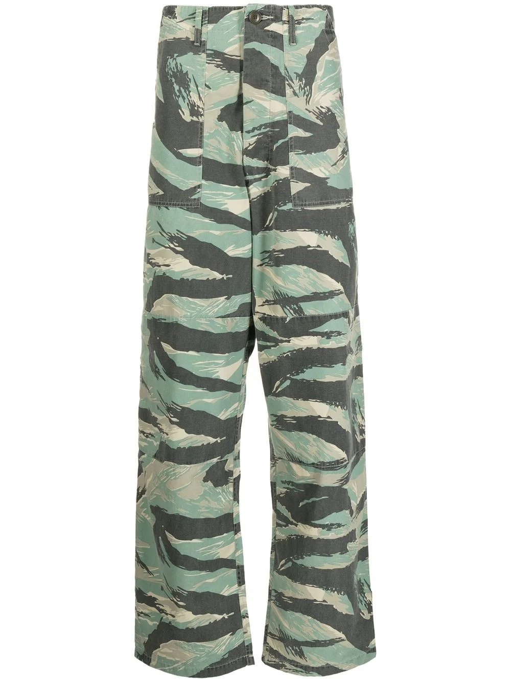 camouflage-print 직선 다리 바지 - 1