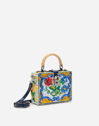 Dolce & Gabbana Dolce Box bag in hand-painted majolica wood outlook