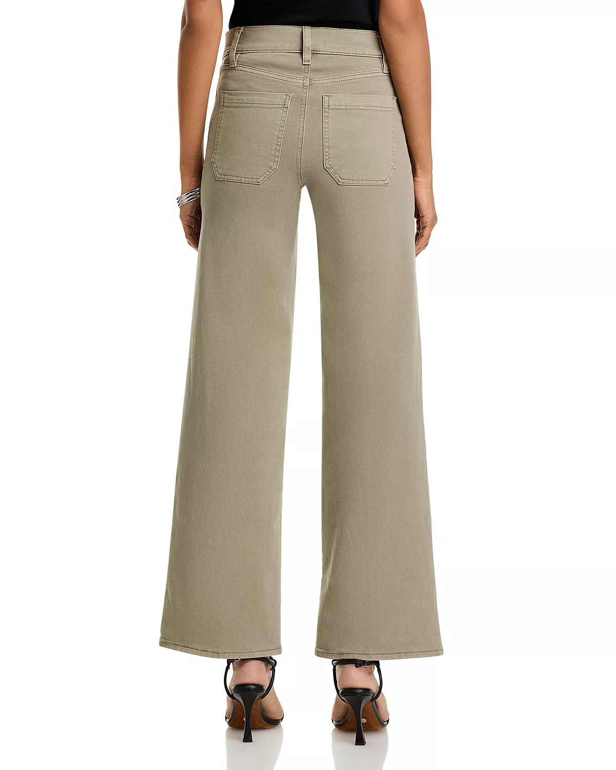 Le Slim Palazzo Mode High Rise Jeans in Thyme - 3
