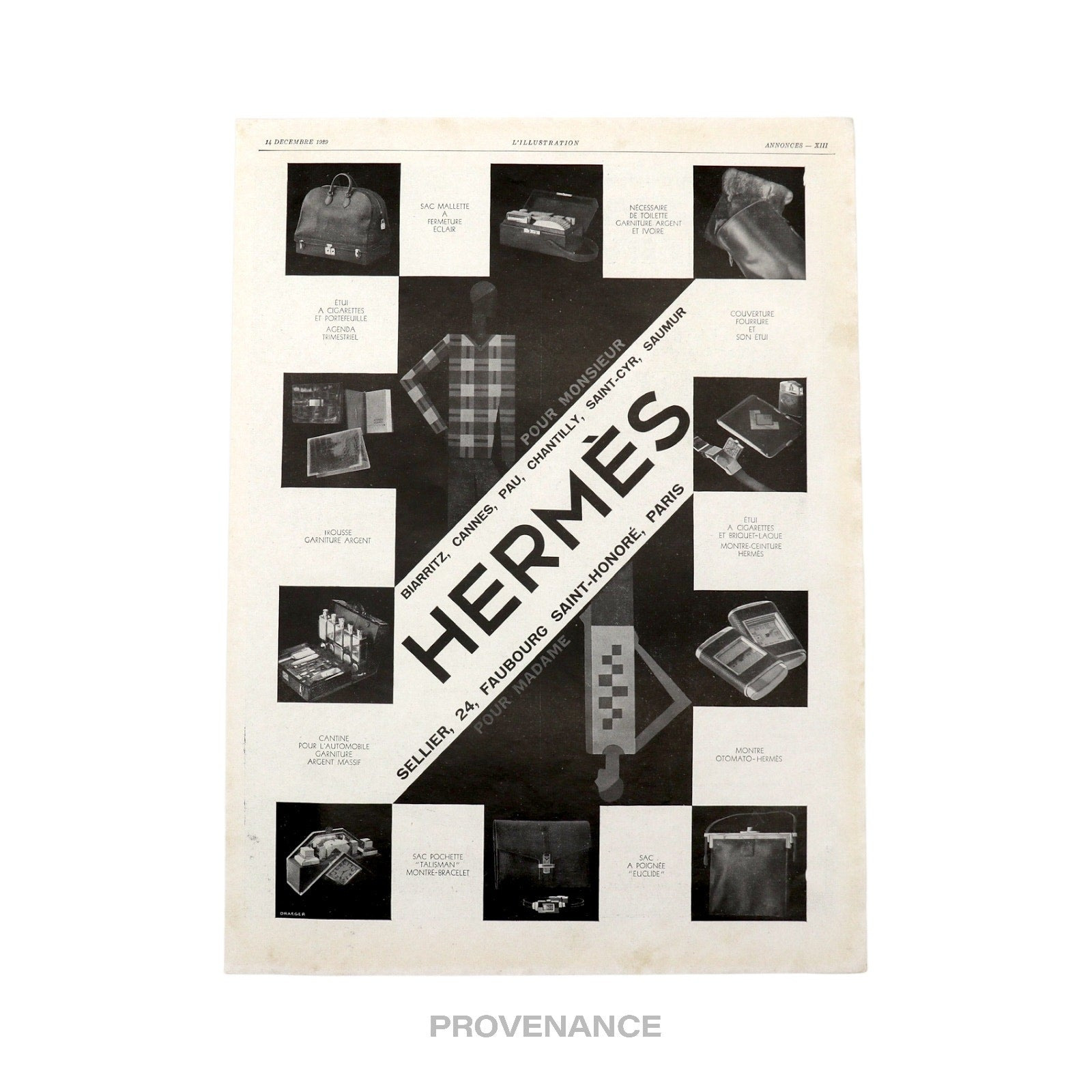 Hermes Antique Vintage Newsprint Ad - Ready to Wear - 3