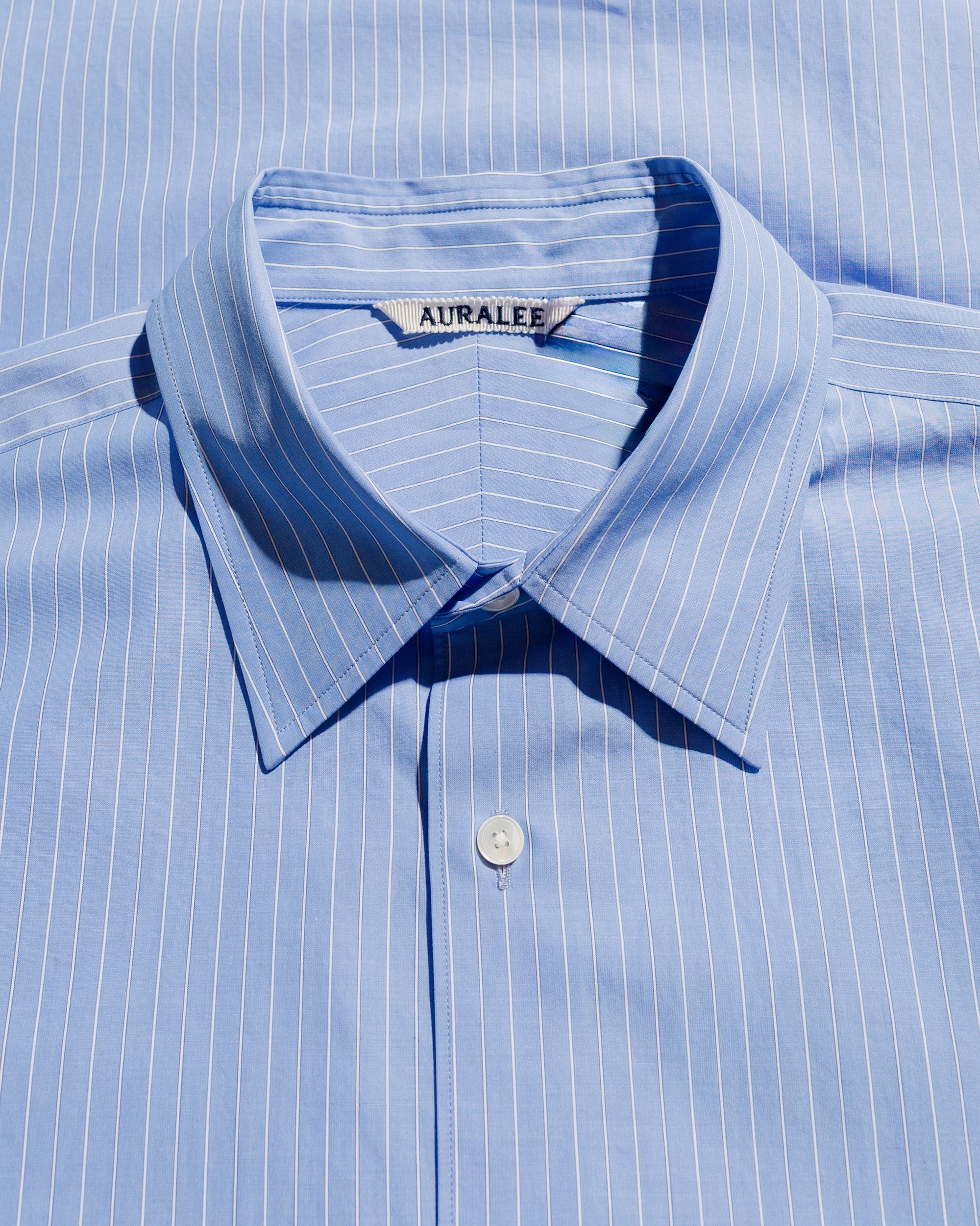 Suvin High Count Cloth Stripe Shirt Blue Stripe - 5