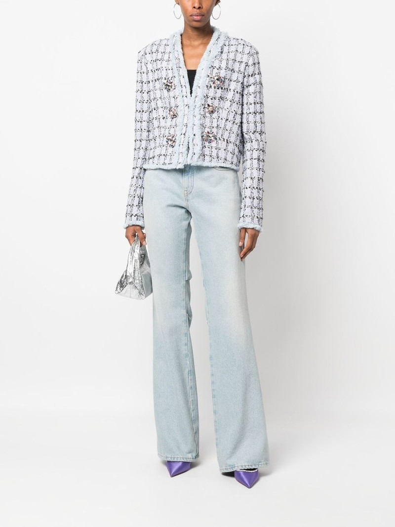 PHILIPP PLEIN single-breasted tweed blazer outlook