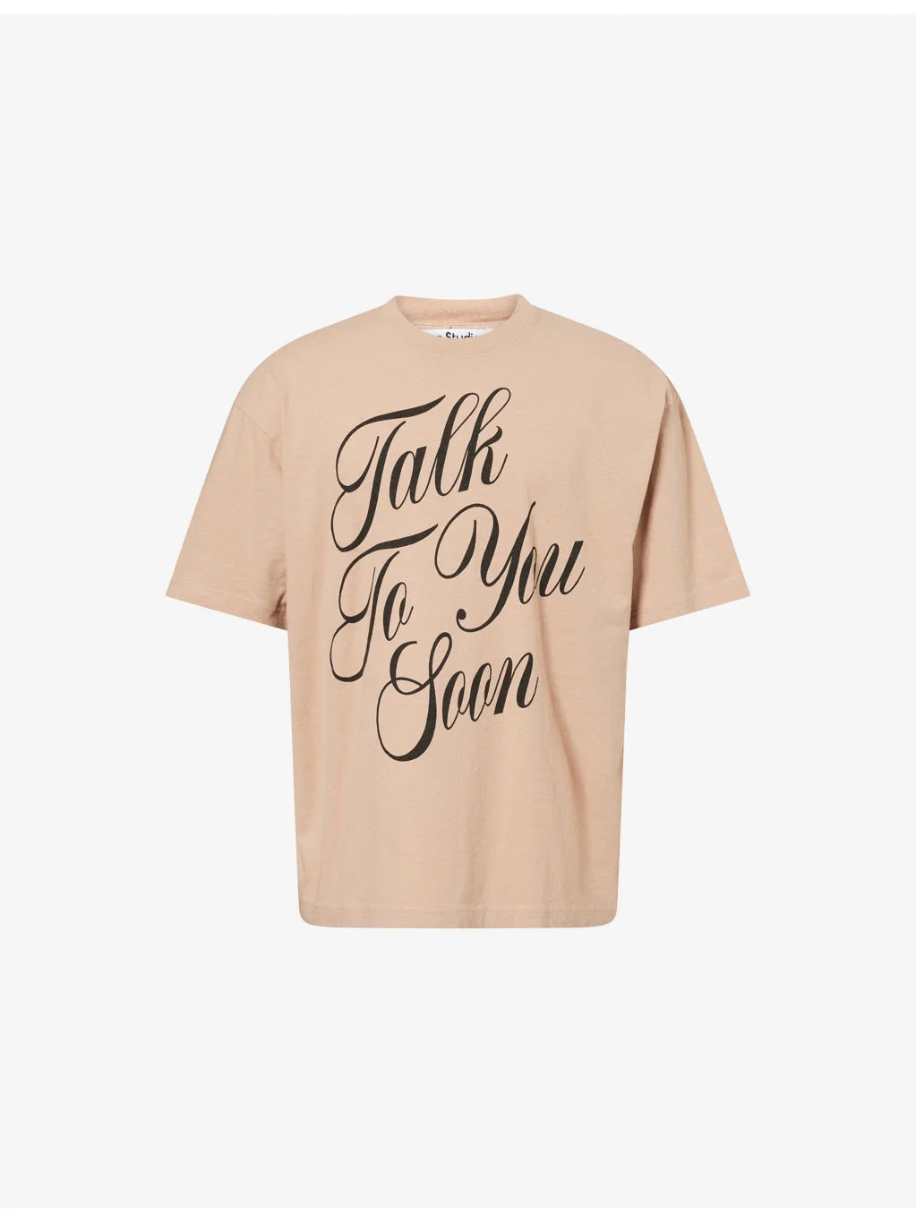 As Talk To You Soon Text-Print Cotton T-Shirt - 1