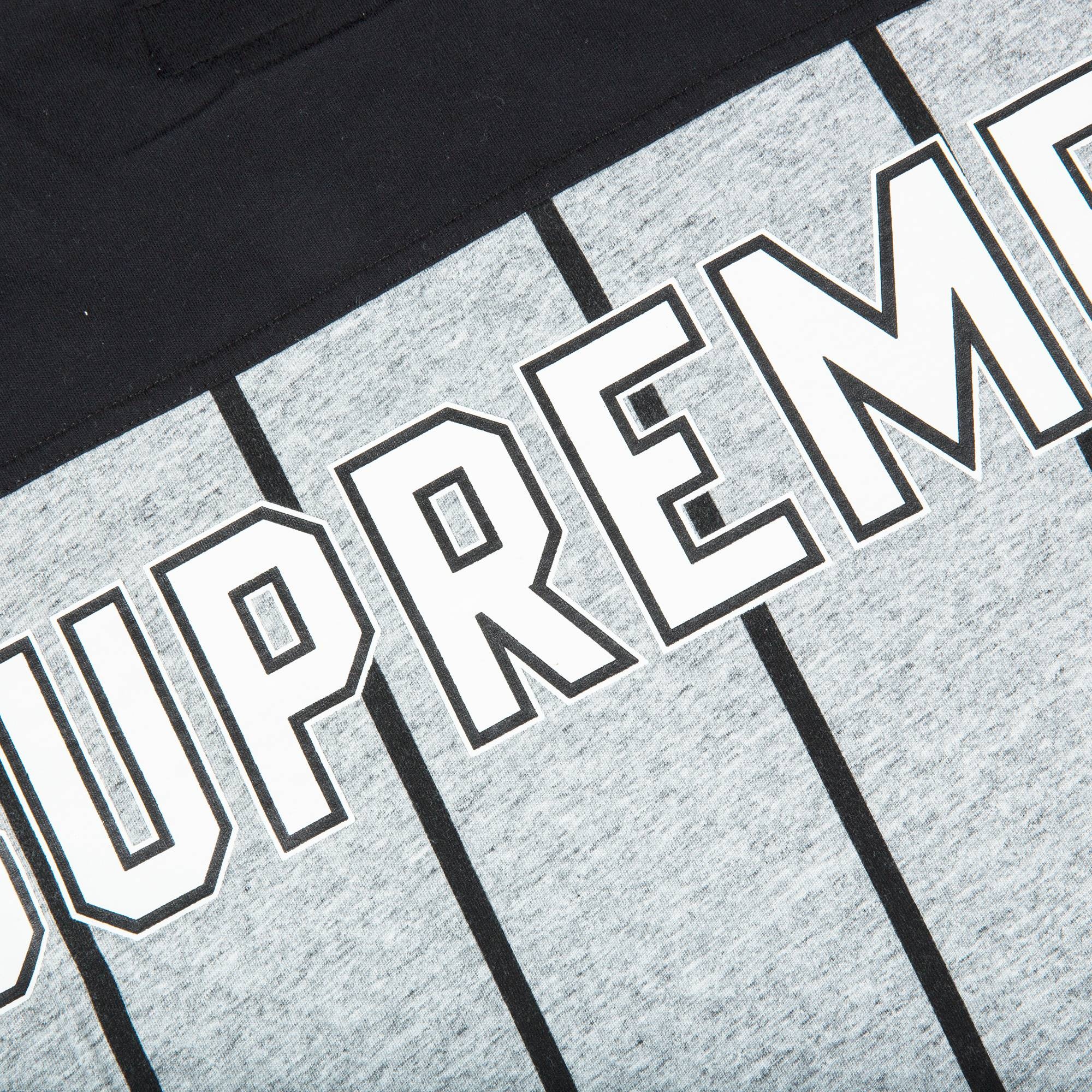 Supreme Pinstripe Short-Sleeve Football T-Shirt 'Grey' - 3