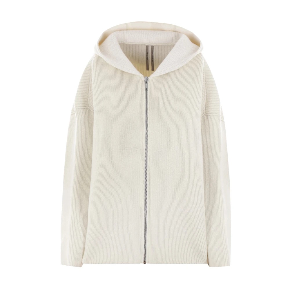 パーカー・フーディ RICK OWENS Hooded wool cardigan Rick Owens Long Hooded Cardigan in Black for Men | Lyst