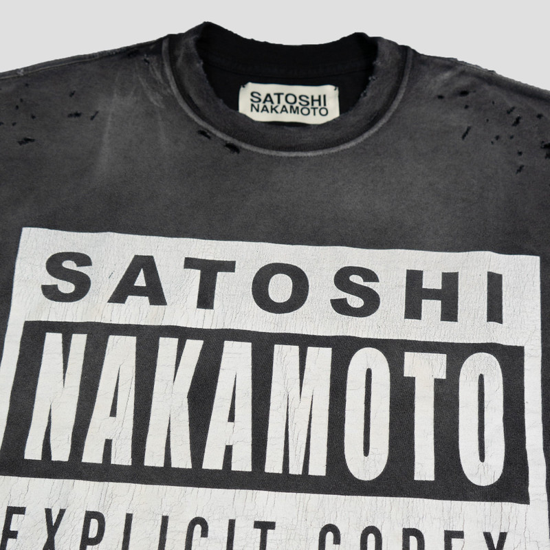 SATOSHI NAKAMOTO EXPLICIT CODEX T-SHIRTS outlook
