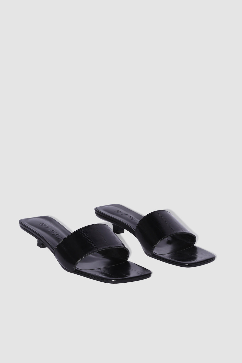 Ceni Black Eel Embossed Leather Slip-On - 2