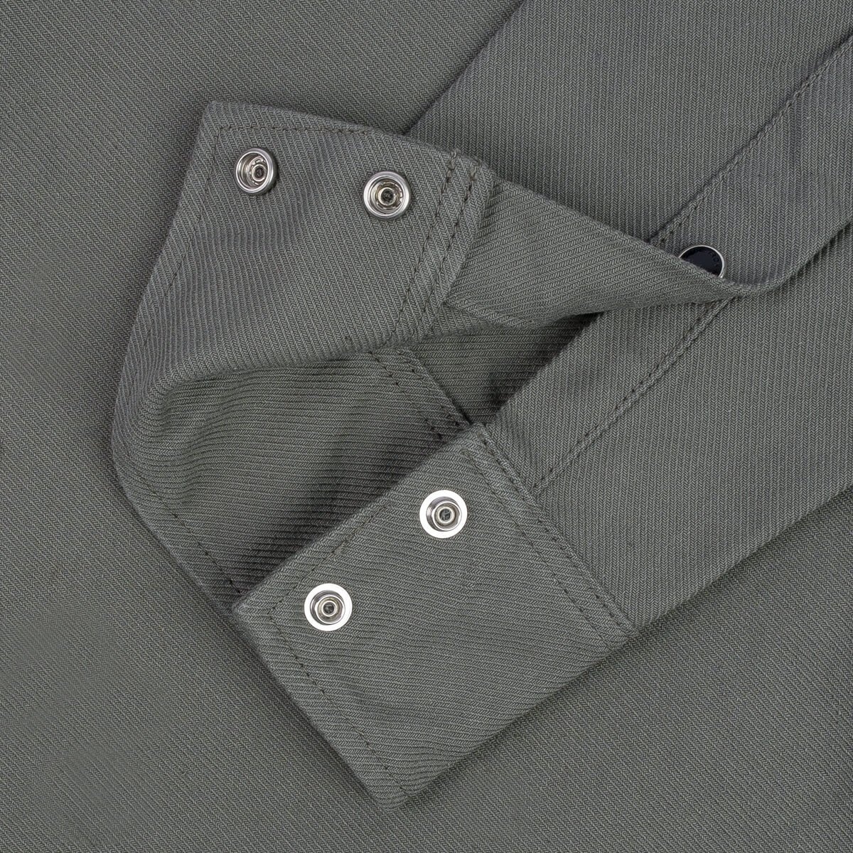 IHSH-235-GRY 13oz Military Serge Western Shirt - Grey - 8
