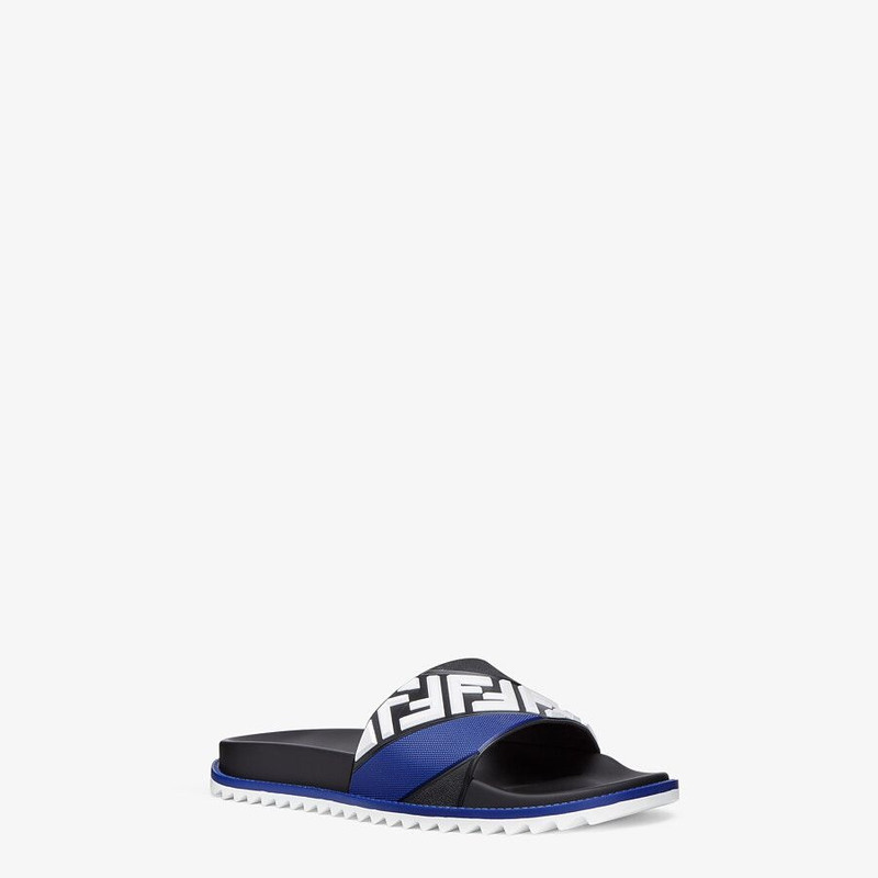 FENDI Black rubber slides outlook