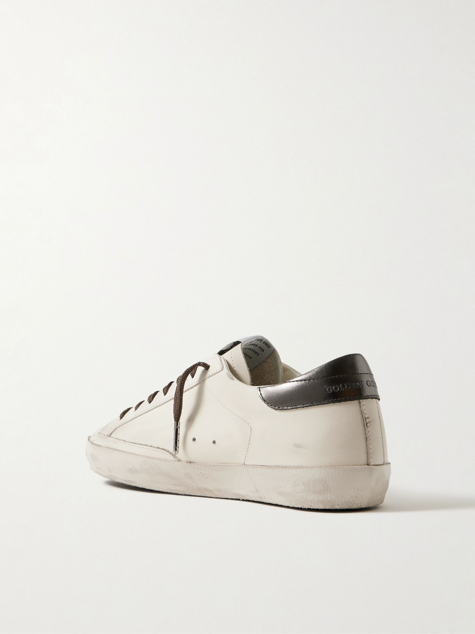 Super-Star Distressed Leather Sneakers White - 4