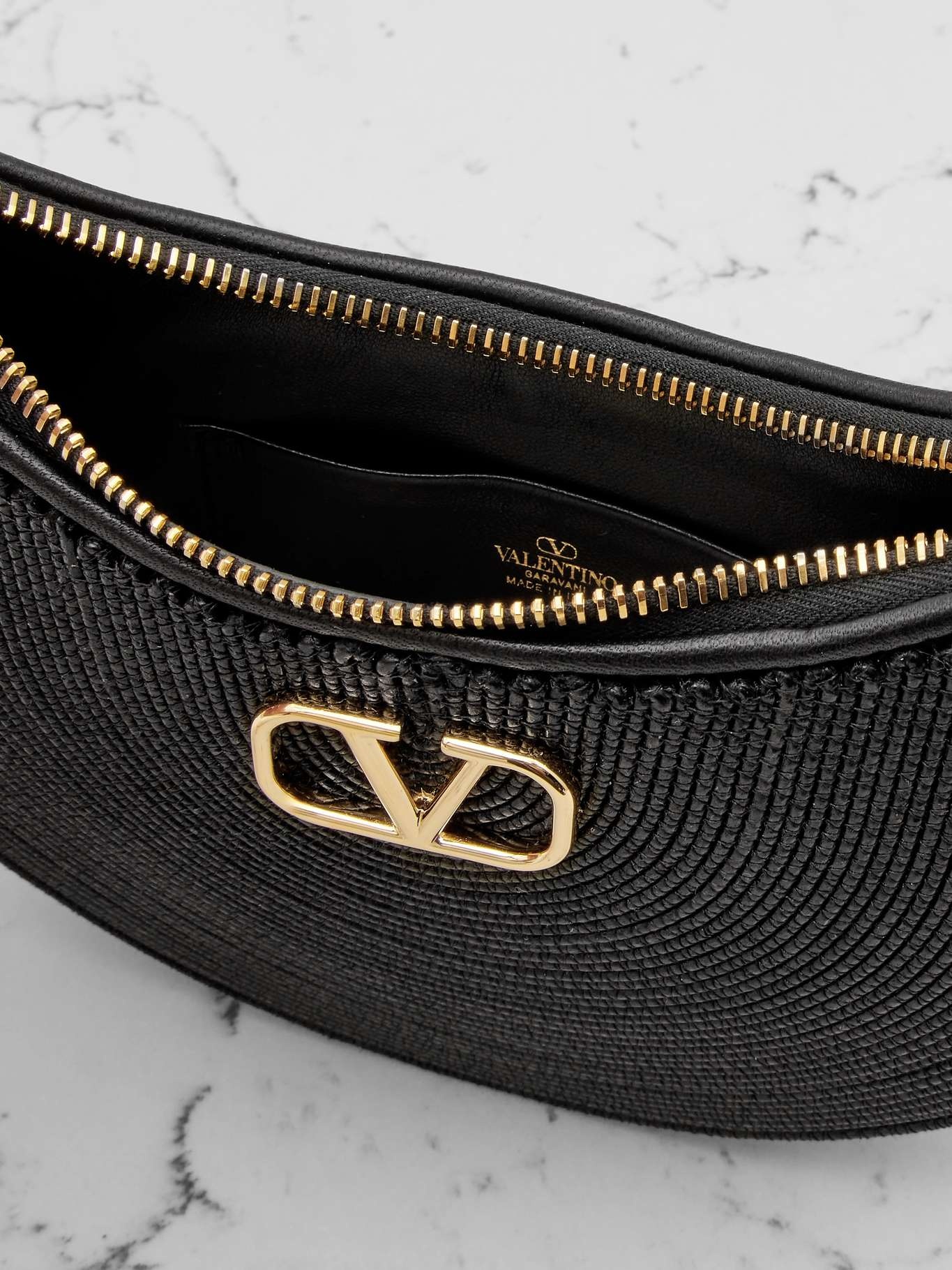 VLOGO mini pleated leather shoulder bag - 5