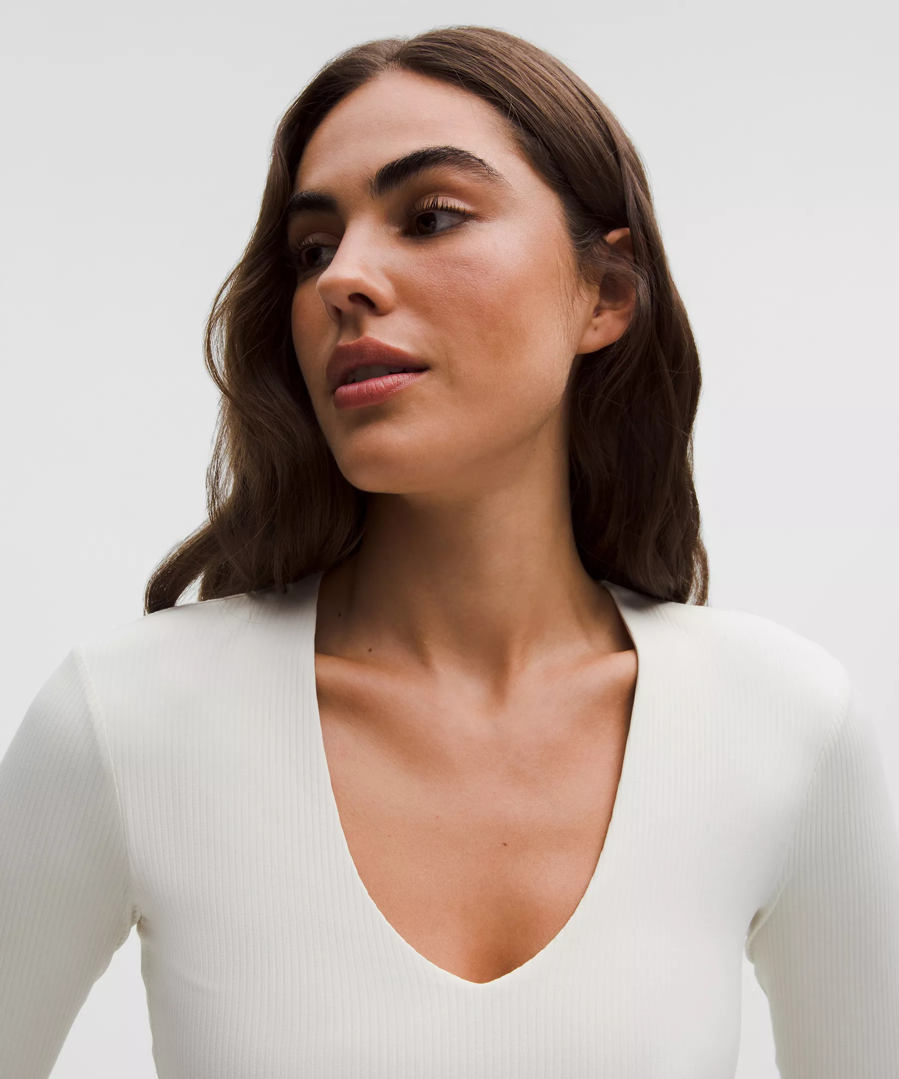 All It Takes Ribbed Nulu V-Neck Long-Sleeve Shirt *B-D Cups - 4