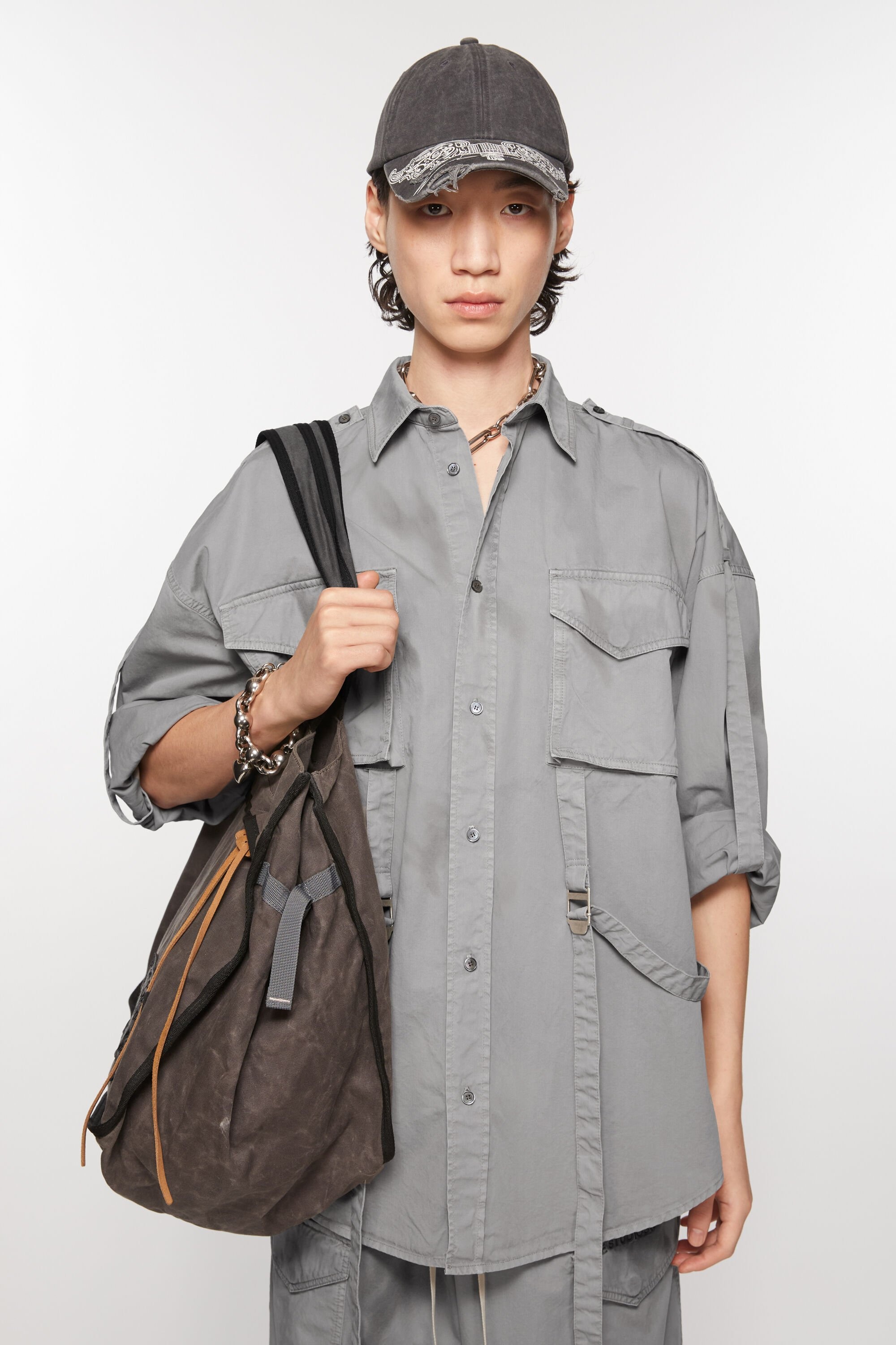 Button-up shirt - Mid Grey - 2