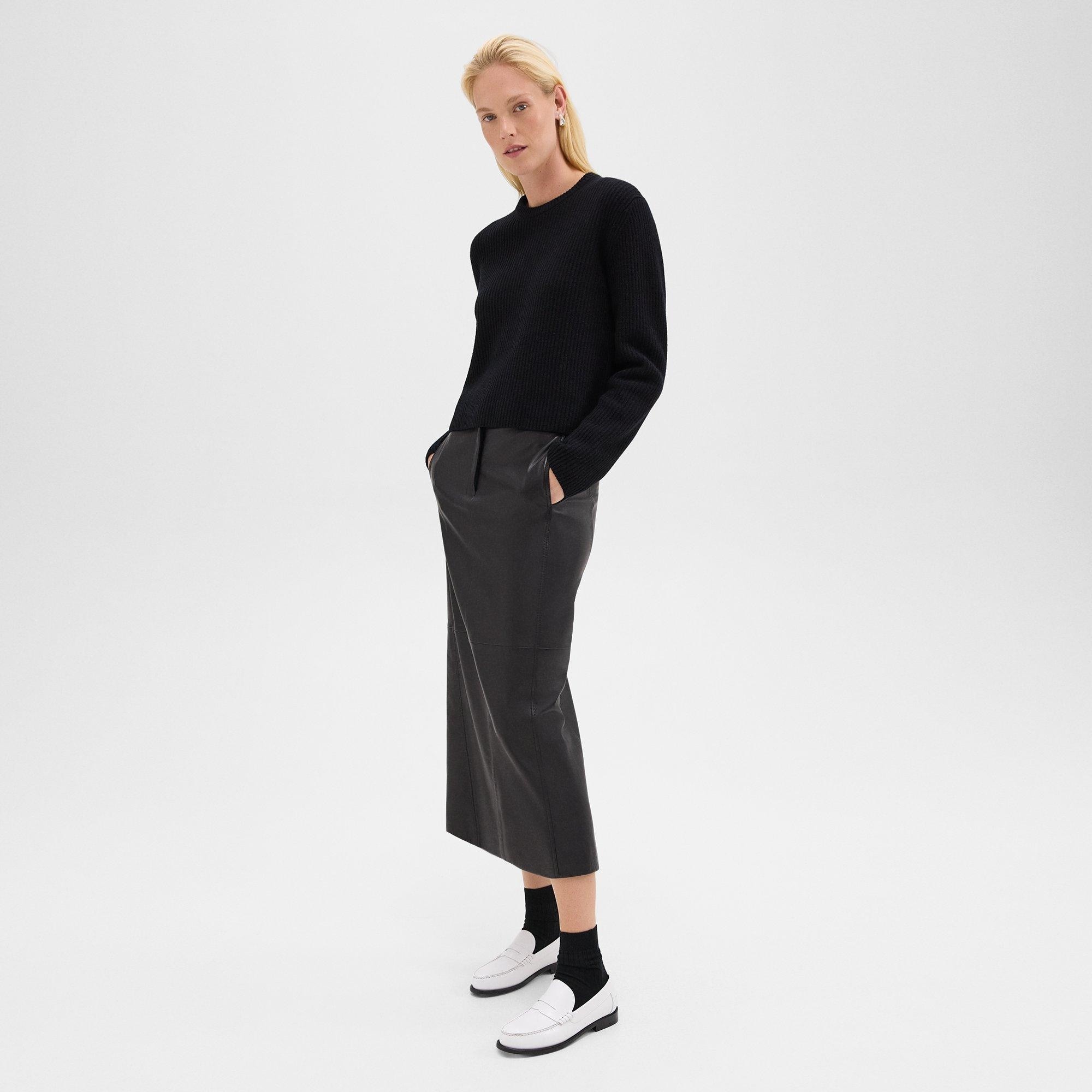 Trouser Skirt in Leather - 3