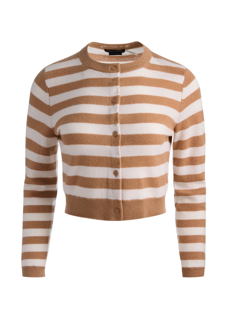 DOLLIE STRIPED CASHMERE CARDIGAN - 1