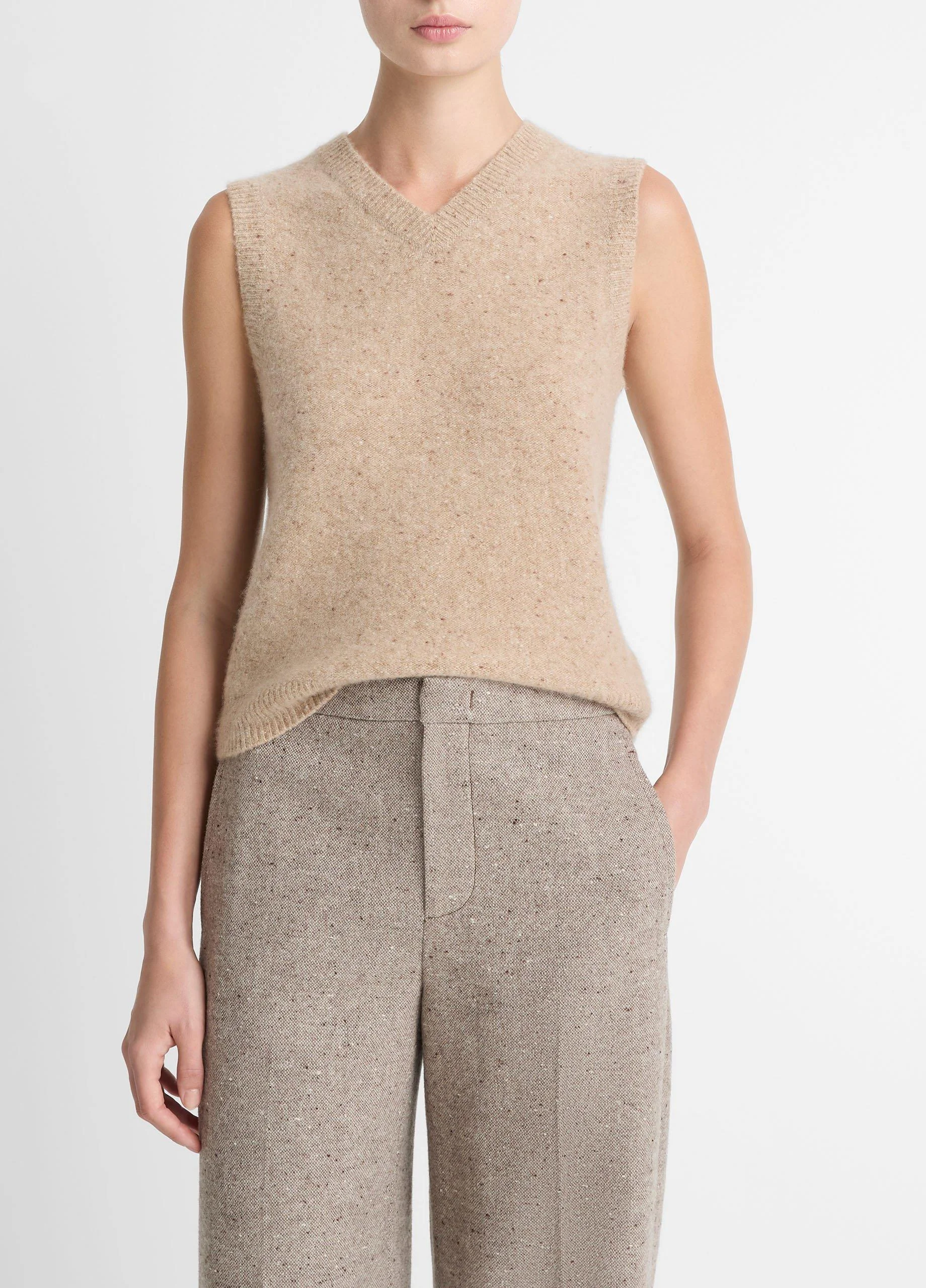 Donegal Plush Cashmere Sweater Vest - 1