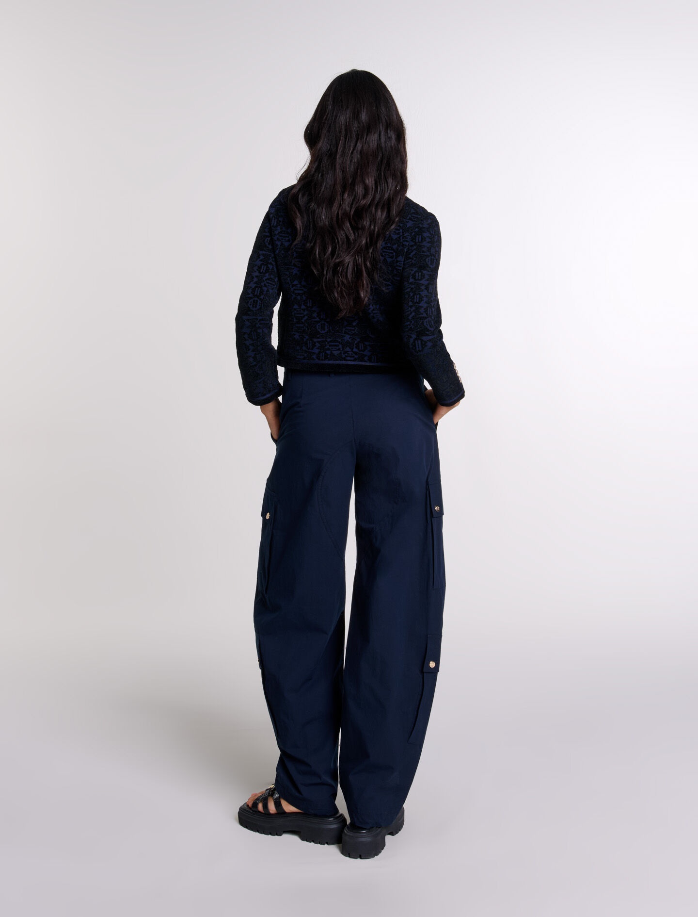 Velvet knit cardigan - 4
