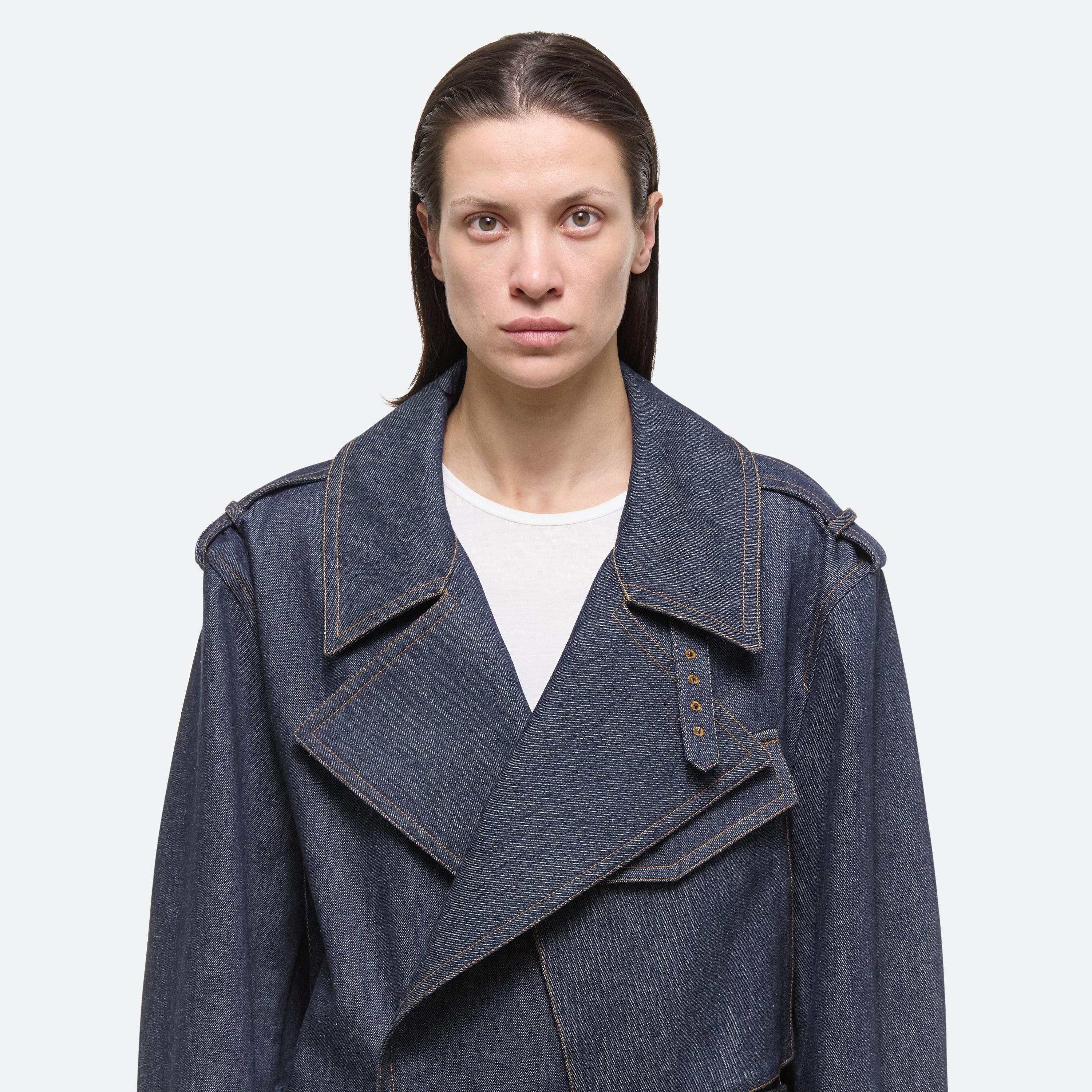 RIDER DENIM TRENCH JACKET - 6
