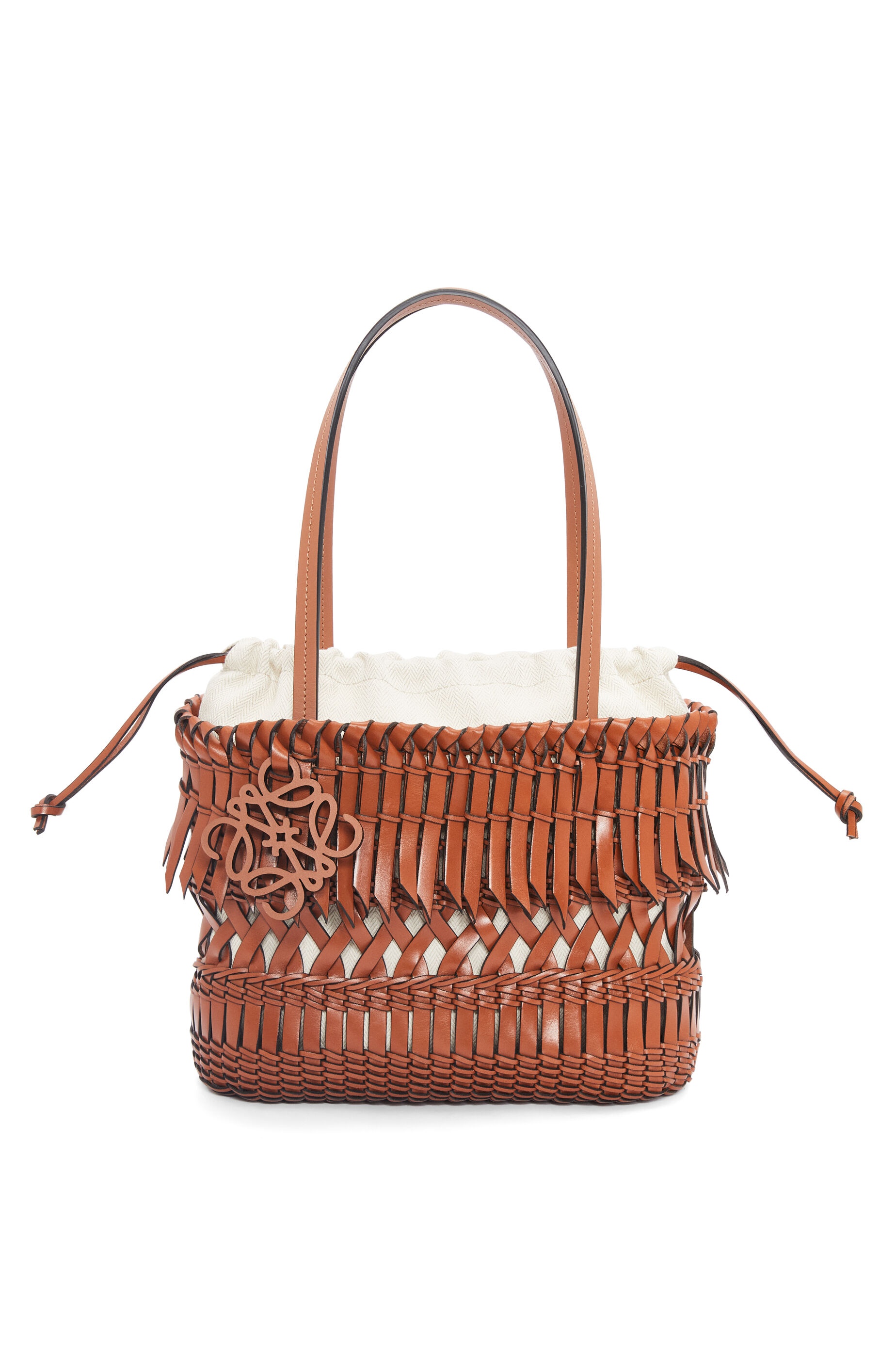 Fringe Square Basket bag in calfskin - 1