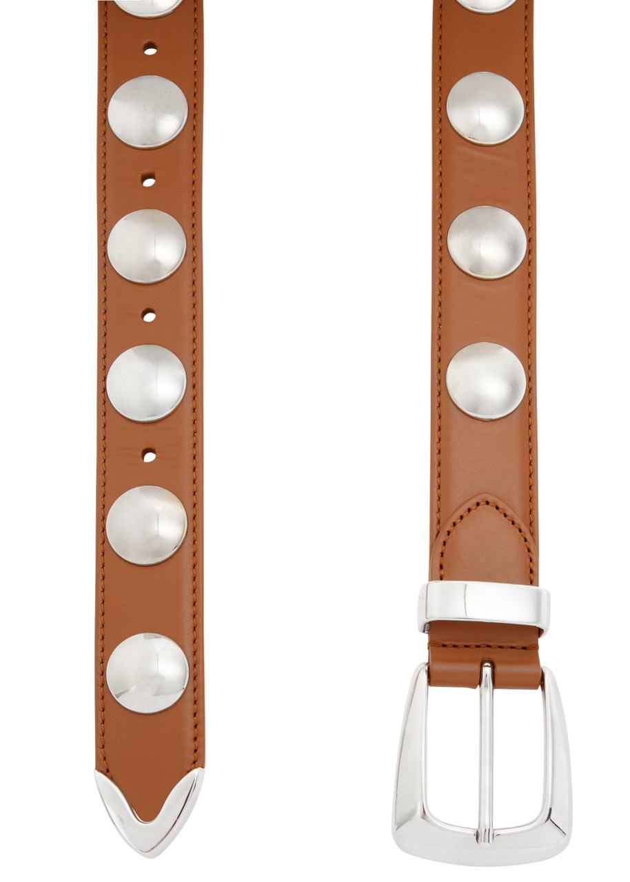 Khaite Benny Stud-embellished Leather Belt - 2
