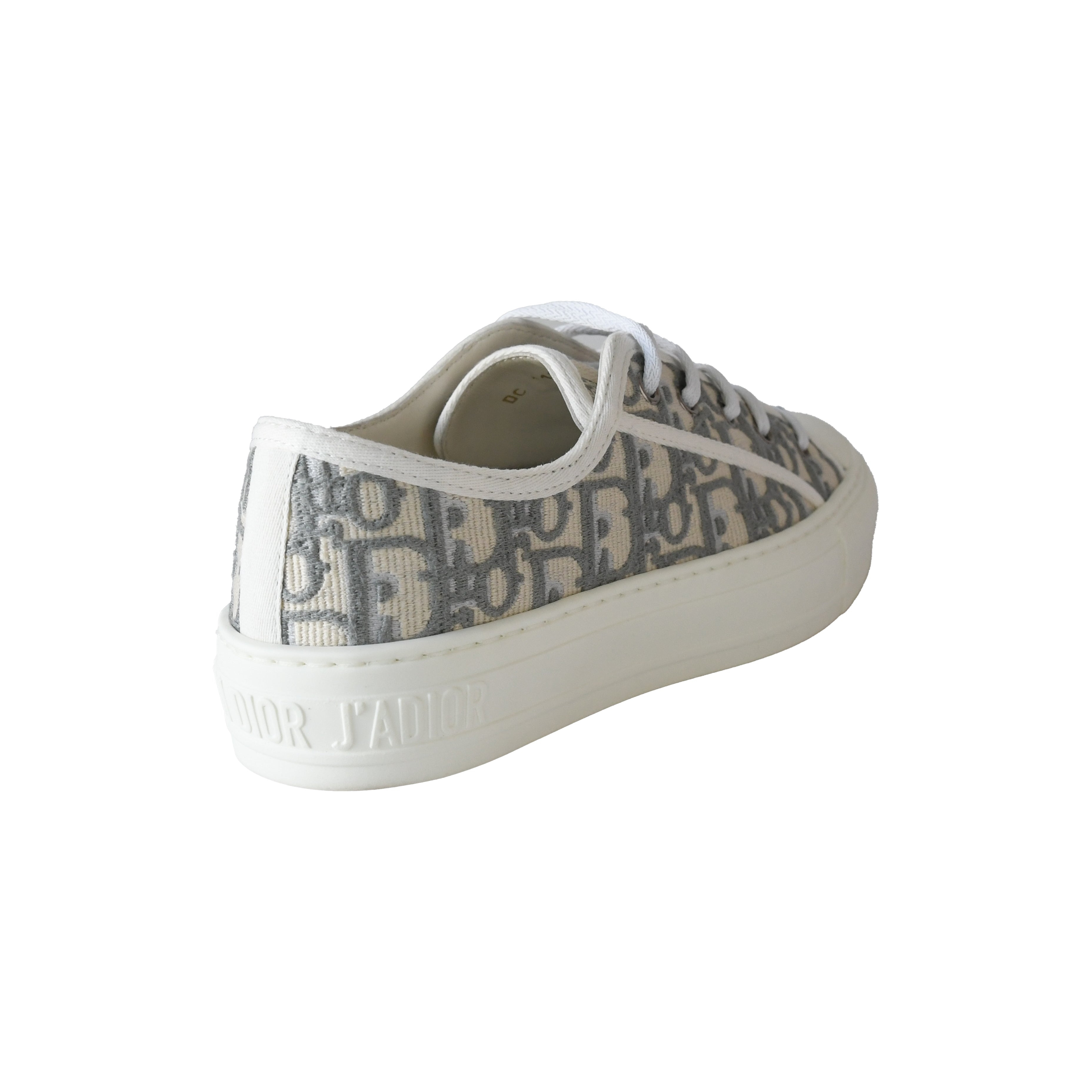 Dior Wmns Walk'N'Dior Embroidered Canvas Low Top Grey - 3