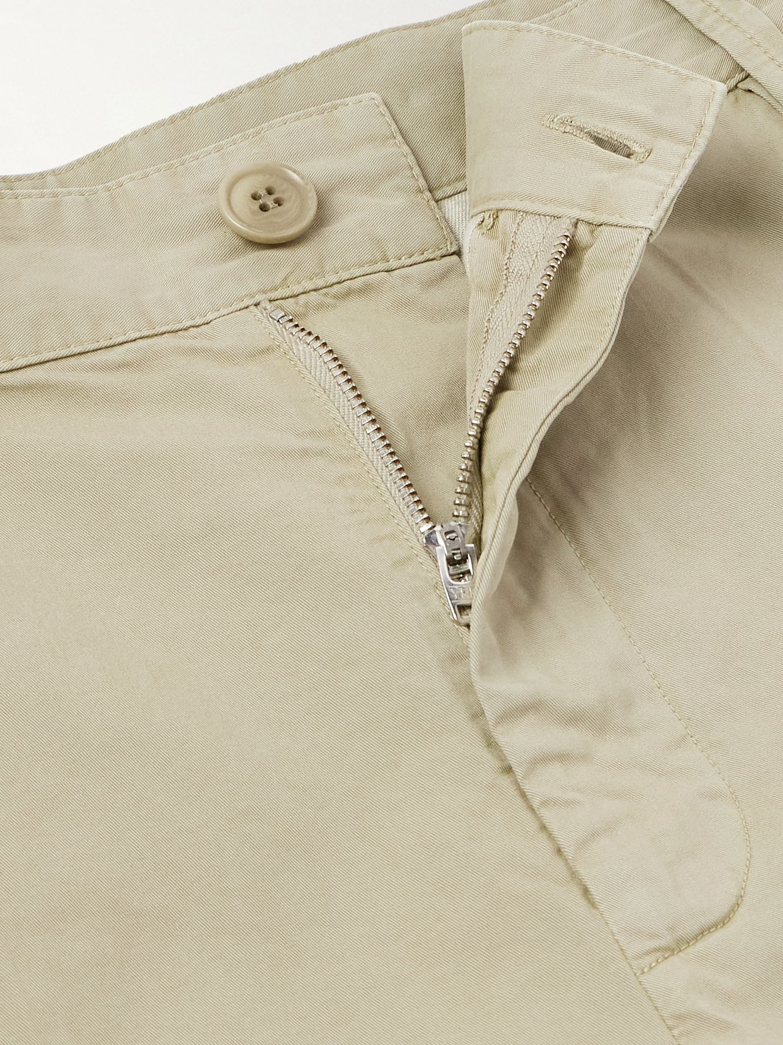 Andrew Straight-Leg Cotton Shorts Green - 6