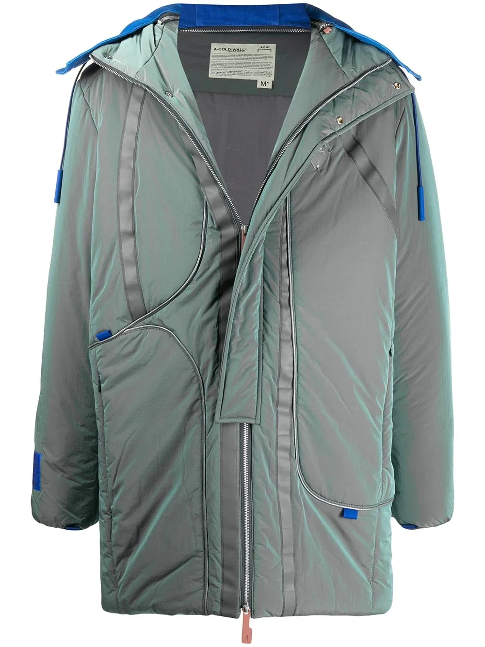 iridescent padded coat - 1